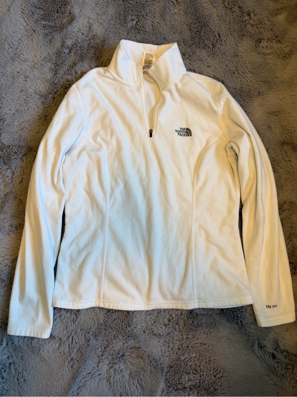 The North Face White Half-Zip Fleece Pullover